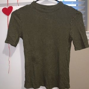 Olive Green Knitted Top